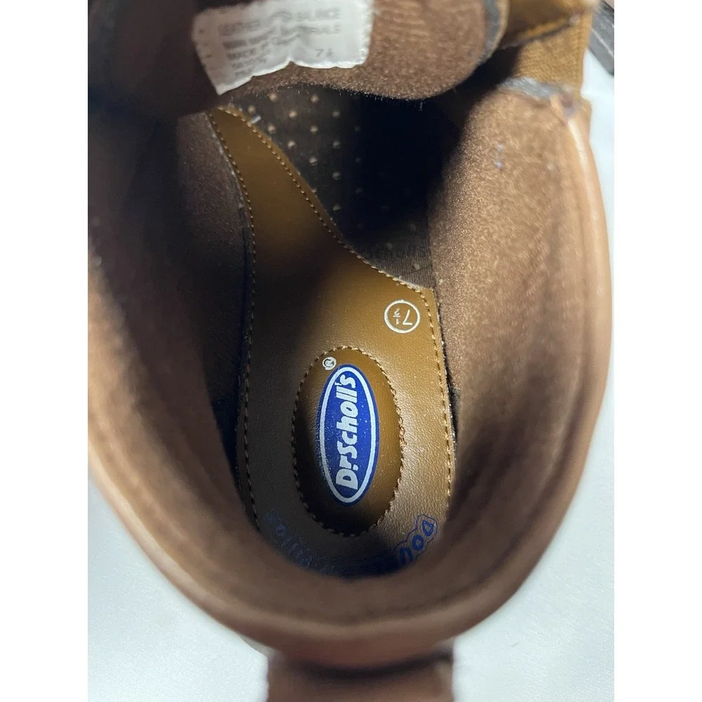 Dr. Scholl's Brown Leather Chukka Ankle Boots Men's Size 7.5 Comfort Casual